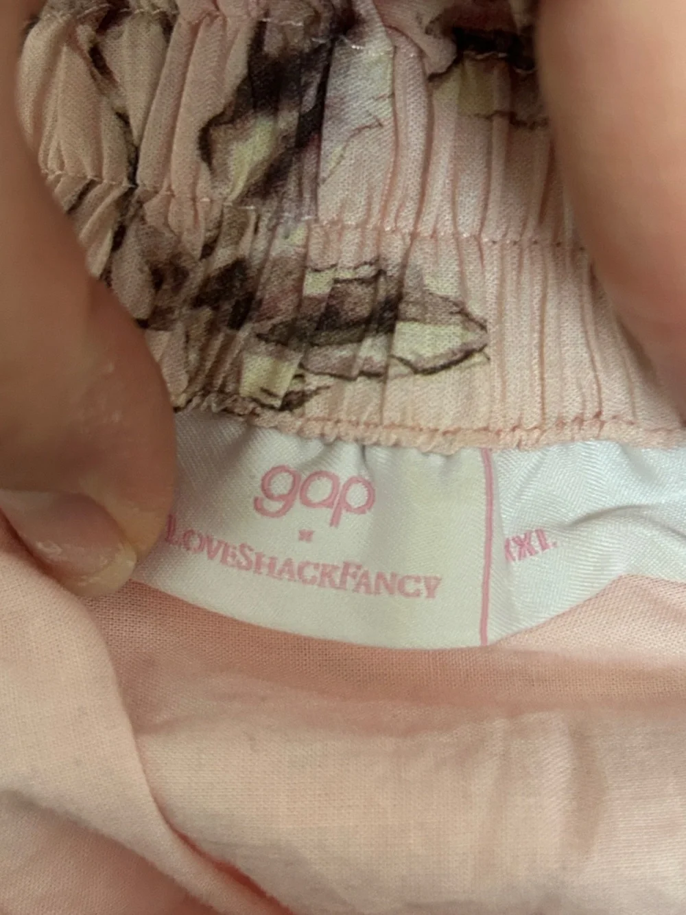GAP X LoveShackFancy girls pink floral skirt set mini XXL
